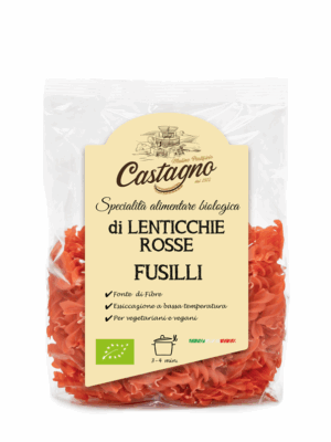Fusilli di lenticchie rosse