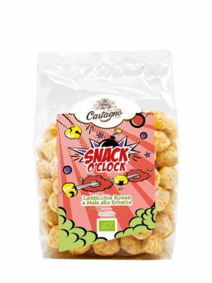 Snack Bio Lenticchie Rosse e Mais alle Erbette