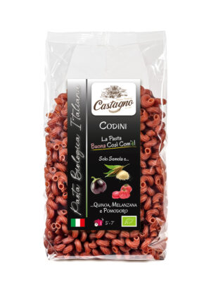 Codini con quinoa, pomodoro e melanzana