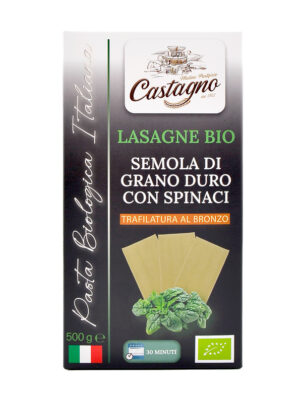 Lasagne di grano duro con spinaci