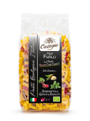 Tris-Fusilli con Quinoa, Barbabietola e Basilico